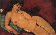 Amedeo Modigliani Nude on a blue cushion oil painting artist